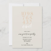 Uitnodiging voor Nieuwjaarsfeest Countdown (Voorkant)