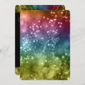 Uitnodiging voor nieuwjaarsfeest Mix Colors Bokeh  (Voorkant / Achterkant)