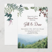 Uitnodiging voor Oefendiner - Herfst Bruiloft (Voorkant / Achterkant)