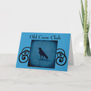 Uitnodiging voor Old Crow Club of wenskaart