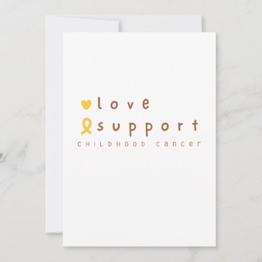 Uitnodiging voor ondersteuning van kanker bij kind (Voorkant)