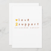 Uitnodiging voor ondersteuning van kanker bij kind (Voorkant / Achterkant)