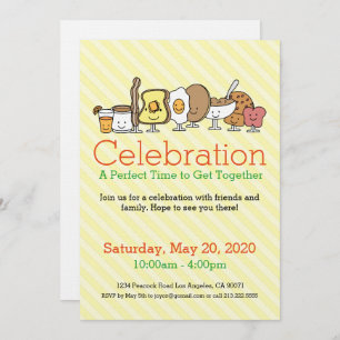 Uitnodiging voor ontbijtfeestmaal