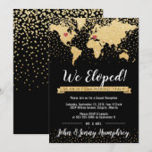 Uitnodiging voor ontvangst met kaart (Voorkant / Achterkant)