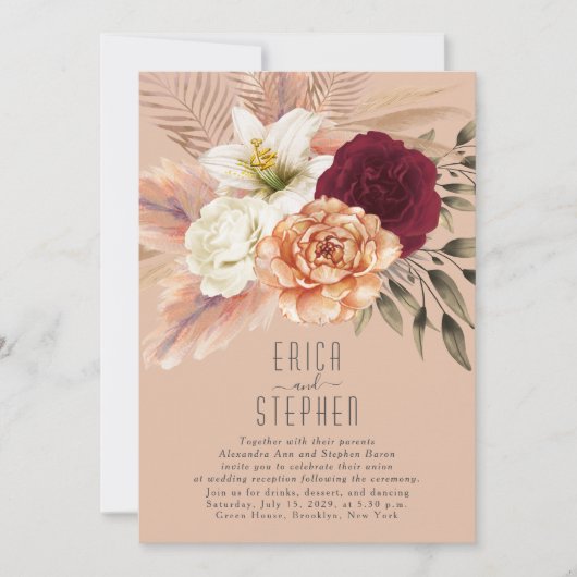 Uitnodiging voor ontvangst van Peach Fuzz (Voorkant)