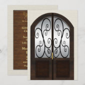 Uitnodiging voor openen - Fancy dubbelzijdige deur (Voorkant / Achterkant)