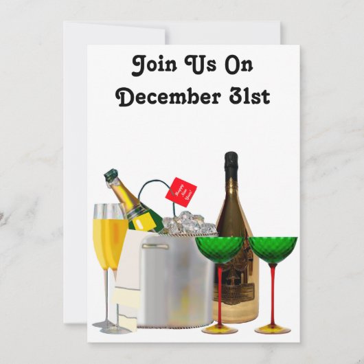 Uitnodiging voor Oud en Nieuw (Voorkant)