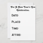 Uitnodiging voor Oud en Nieuw (Achterkant)