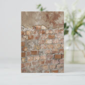 Uitnodiging voor oude Brick Wall (Staand voorkant)