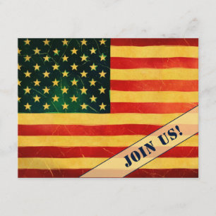Uitnodiging voor oude Friends American Flag Reunio