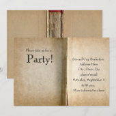 Uitnodiging voor oude pagina's boek (Voorkant / Achterkant)