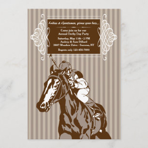 Uitnodiging voor paarden en Jockey Stripe