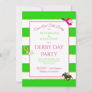 Uitnodiging voor paarden Racing Derby Day