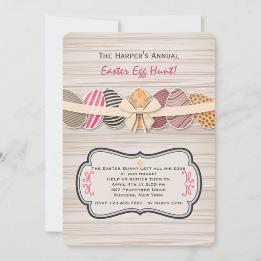 Uitnodiging voor paaseieren (Voorkant)