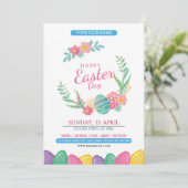 Uitnodiging voor paasfeest (Staand voorkant)
