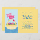 Uitnodiging voor paasmandje (Voorkant / Achterkant)