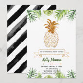 Uitnodiging voor palm springs douchefeest (Voorkant / Achterkant)