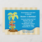 Uitnodiging voor palmboomggroep (Voorkant / Achterkant)