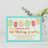 Uitnodiging voor papierlantaarn (Staand voorkant)