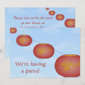 uitnodiging voor papierlantaarns (Voorkant / Achterkant)