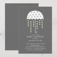 Uitnodiging voor parapluneutraal Baby shower