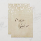 Uitnodiging voor parchment Sparkle (Voorkant / Achterkant)