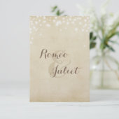 Uitnodiging voor parchment Sparkle (Staand voorkant)