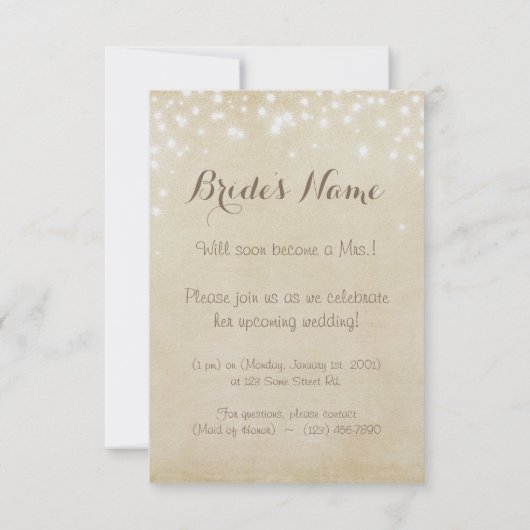 Uitnodiging voor parchment Sparkle (Achterkant)