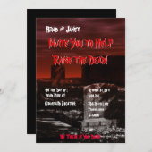 Uitnodiging voor partij bij Horror Theme (Voorkant / Achterkant)