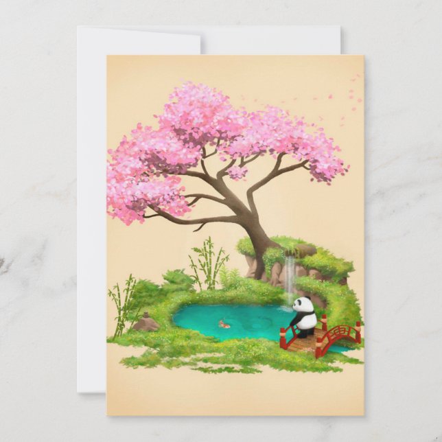 Uitnodiging voor partij | Panda Lover | Beer Panda (Voorkant)