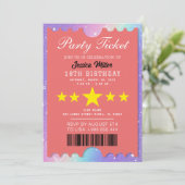 Uitnodiging voor partytickets (Staand voorkant)