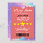 Uitnodiging voor partytickets (Voorkant / Achterkant)