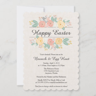 Uitnodiging voor Pasen, Brunch, Easter Egg Hunt Ui