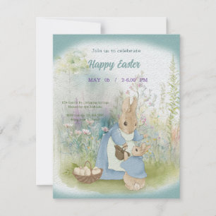 uitnodiging voor Pasen met Peter Rabbit