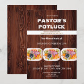 Uitnodiging voor Pastor Fire & Fellowship Potluck (Voorkant / Achterkant)