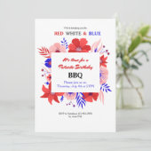 Uitnodiging voor patriottische BBQ-partij (Staand voorkant)