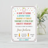 Uitnodiging voor pensioen van leraar (Staand voorkant)