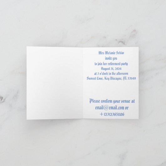 Uitnodiging voor Pensioenfeest Ginger Cat Sleeping (Binnen)