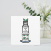 Uitnodiging voor persoonlijk kersthuwelijk (Staand voorkant)