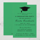 Uitnodiging voor Pet van bewerkbare Afstuderen (Voorkant / Achterkant)