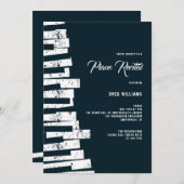 Uitnodiging voor piano Keys (Voorkant / Achterkant)