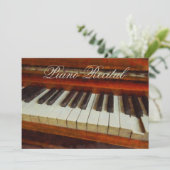 Uitnodiging voor pianorecital (Staand voorkant)