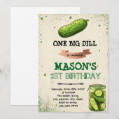 Uitnodiging voor Pickle-verjaardagsfeestje (Voorkant / Achterkant)