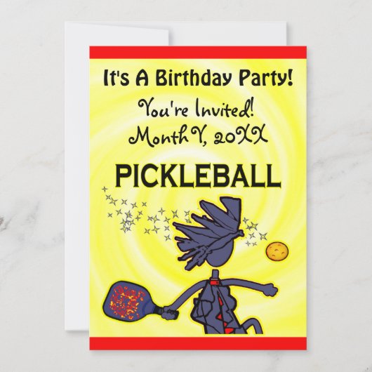 Uitnodiging voor Pickleball Party (Voorkant)