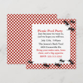 Uitnodiging voor Picnic Ants Party (Voorkant / Achterkant)