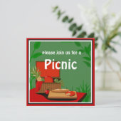 Uitnodiging voor Picnic Basket (Staand voorkant)
