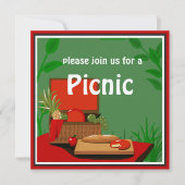 Uitnodiging voor Picnic Basket (Voorkant)