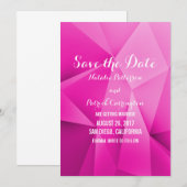 Uitnodiging voor 'Pink Jewel Tones Save the Date' (Voorkant / Achterkant)