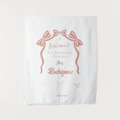 Uitnodiging voor Pinky Bruidsfeest Wandkleed (Voorkant)