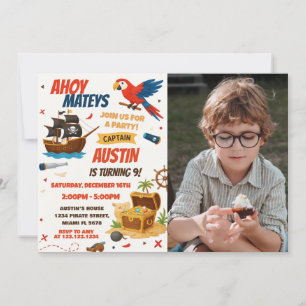 Uitnodiging voor Pirate Birthday Party